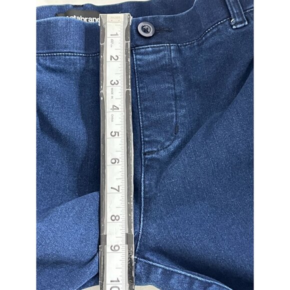 Betabrand Pull-On Straight Leg Blue Denim Pants Women’s Medium Petite Stretch - Picture 13 of 14